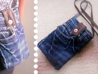 DIY Sling Bag for Phone Out of Old Jeans *Simple & Easy * Recycled Craft