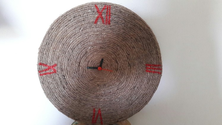 DIY Wall Clock| How to make a wall clock with Rope| Mommy&Baby's Art Class| ChaloGharSajaayen| DIY