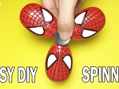 Easy Spiderman Fidget SPINNER Toy -  DIY Fidget #Spinner