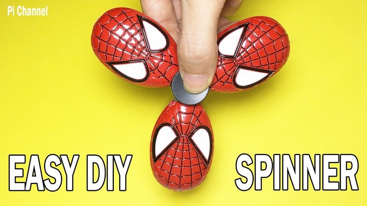 Easy Spiderman Fidget SPINNER Toy -  DIY Fidget #Spinner