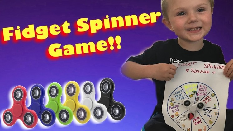 FIDGET SPINNER GAME ACTIVITY FOR TODDLERS! EASY, DIY IDEA WITH SURPRISE EGGS PRIZES FOR KIDS