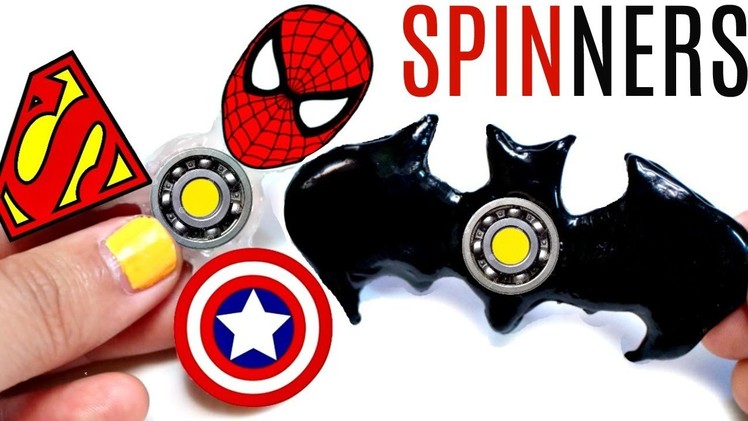 SUPERHERO FIDGET SPINNERS | DIY FIDGET TOYS