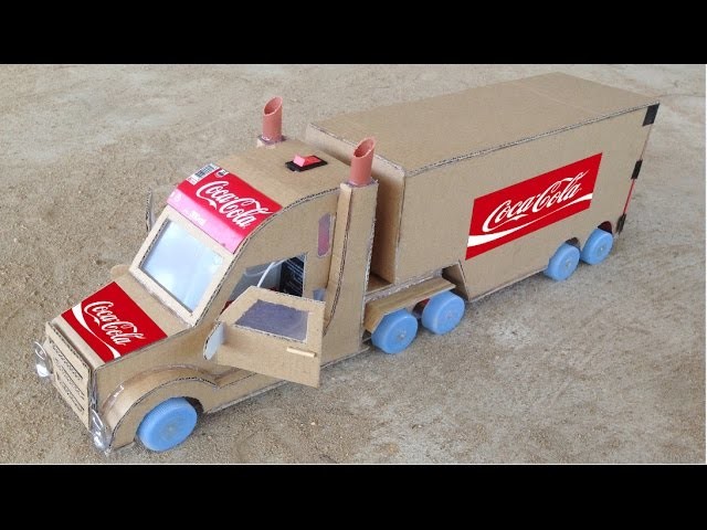 WOW! Amazing Coca - Cola Truck Container DIY at Home - How to Make Truck Using Smart Phone Battery