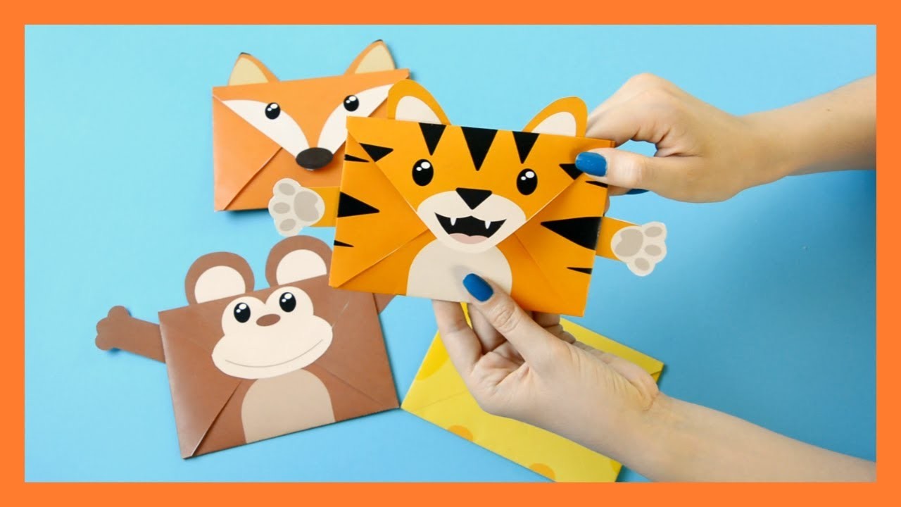 Animal Envelopes Printable Templates DIY