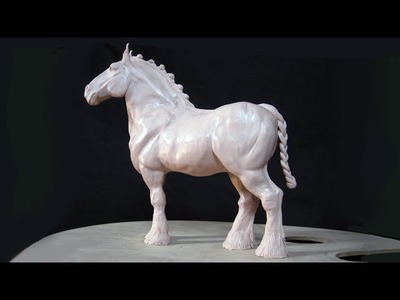 Art lesson:  How to Sculpt a Shire Draught Horse with Polymer Clay