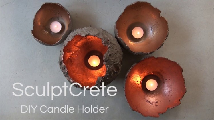 DIY Candle holder | How-to video with Cemcrete
