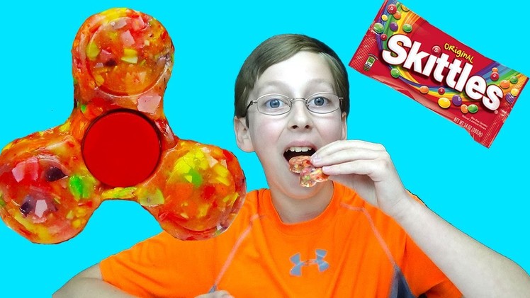 DIY Candy Fidget Spinner YOU CAN EAT!! Rare Edible Skittles Fidget Spinners Toys & Tricks | COLLINTV