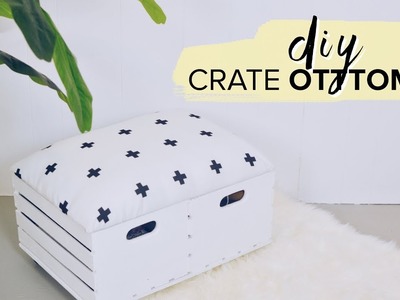 DIY Crate Storage Ottoman