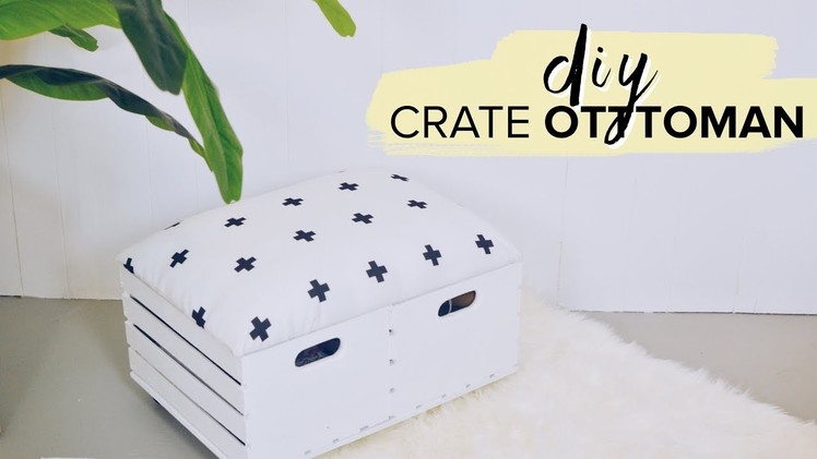 DIY Crate Storage Ottoman