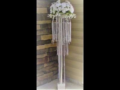 DIY Dollar Tree "Floral Chandelier Aisle Pedestal" DIY Wedding Series Week 6