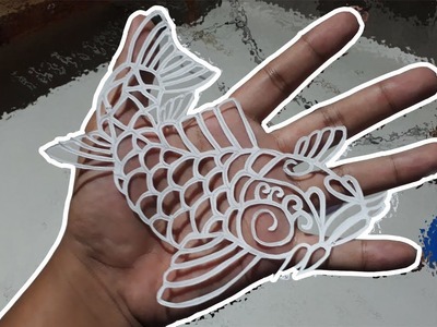 DIY Koi Fish Paper Stencil Cutting