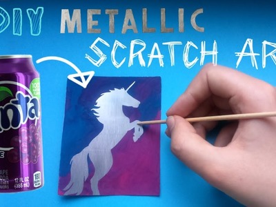 DIY Metallic Scratch Art from a Soda Can