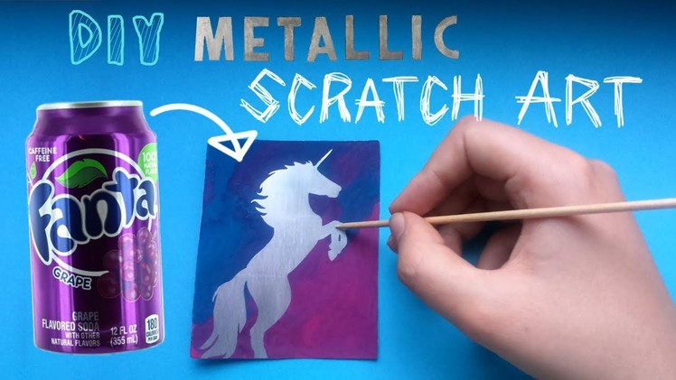 DIY Metallic Scratch Art from a Soda Can