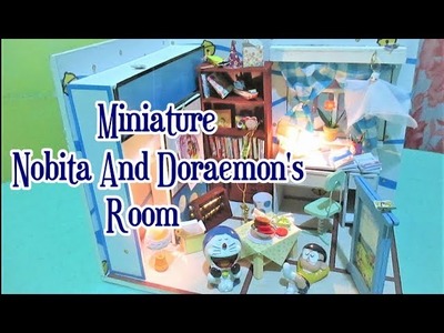 DIY Miniature Dollhouse Nobita And Doraemon's Room With Working Lights