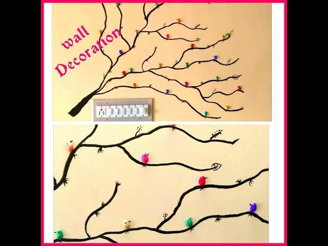 DIY Room decoration | Wall painting | Tree wall painting