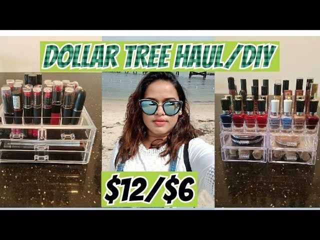 Dollar Tree  Haul ||  Dollar Tree DIY Acrylic Makeup Organiser ||