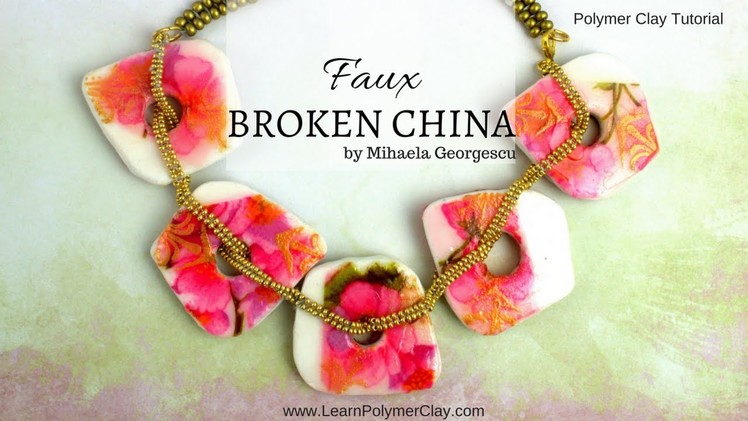 Faux Broken China Polymer Clay Tutorial