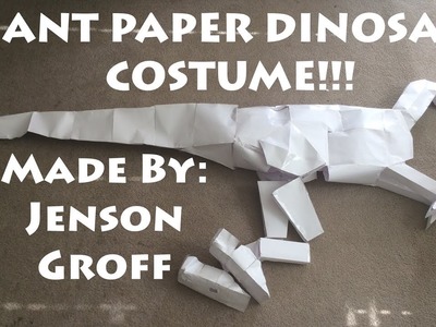 GIANT PAPER DINOSAUR COSTUME THAT YOU CAN WEAR!!!