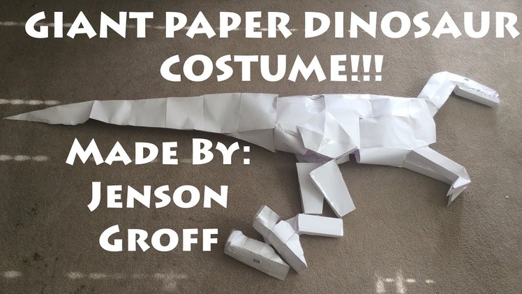 GIANT PAPER DINOSAUR COSTUME THAT YOU CAN WEAR!!!