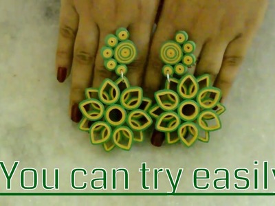 How to make a Simple & Beautiful Quilling Earring with | Paper Quilling Design | Quilling Paper