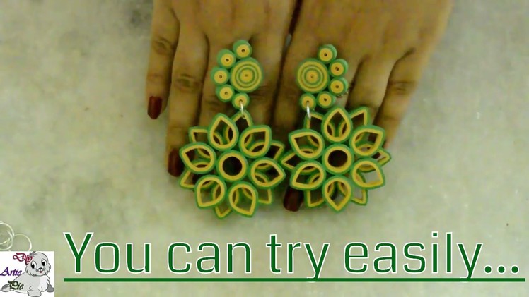 How to make a Simple & Beautiful Quilling Earring with | Paper Quilling Design | Quilling Paper