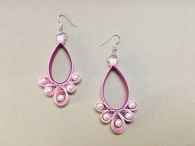 How To Make Paper Earrings. Paper Jewellery making. Paper Quilling Tutorial