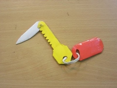 Make a Paper  knife ( pocket key knife )- Easy Paper Blade Tutorials