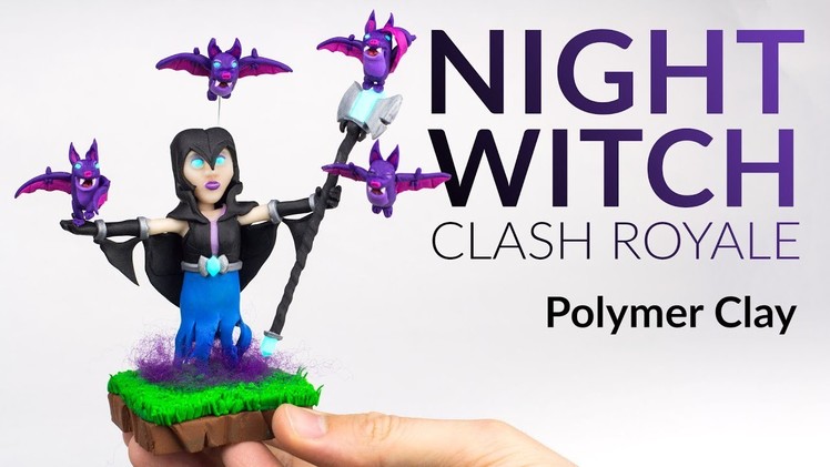 Night Witch (Clash Royale) – Polymer Clay Tutorial