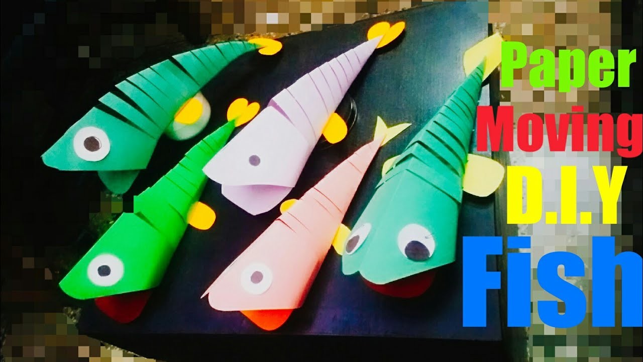 Paper Craft : How to make colorful moving fish