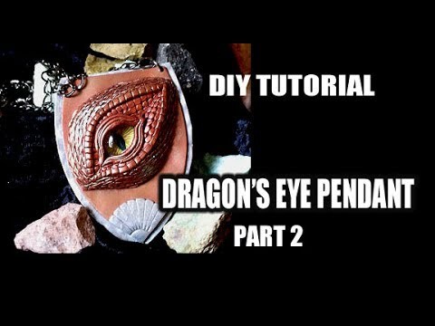 Polymer clay tutorial - Dragon eye pendant part 2