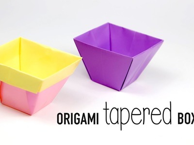 Tapered Origami Box. Origami Flower Pot ♥︎ Paper Kawaii