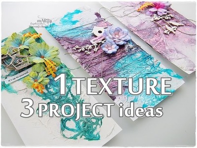 1 TEXTURE 3 Project Ideas ♡ Mixed Media Art Tutorial ♡ Maremi's Small Art ♡