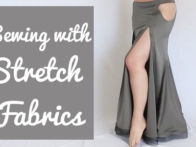 3 Tricks for Sewing Stretch Fabrics (& avoiding uneven skirt hem!)