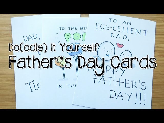 5 DIY Father's Day PUN-ny Card Doodles | Doodle with Me