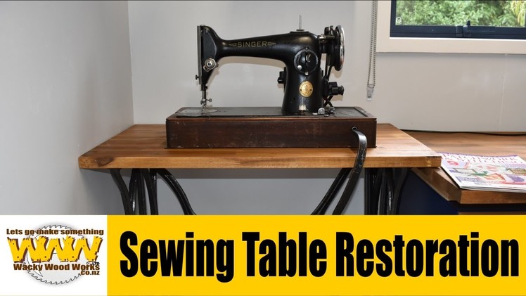 70 Year old Singer Sewing Table Restoration - Off the Cuff - Wacky Wood Works.
