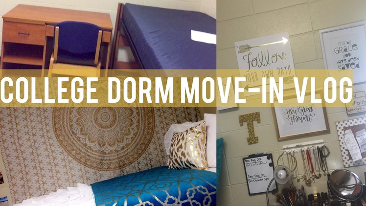 COLLEGE DORM MOVE IN VLOG 2016 | Sophomore Year!! (BeautybyTommie)