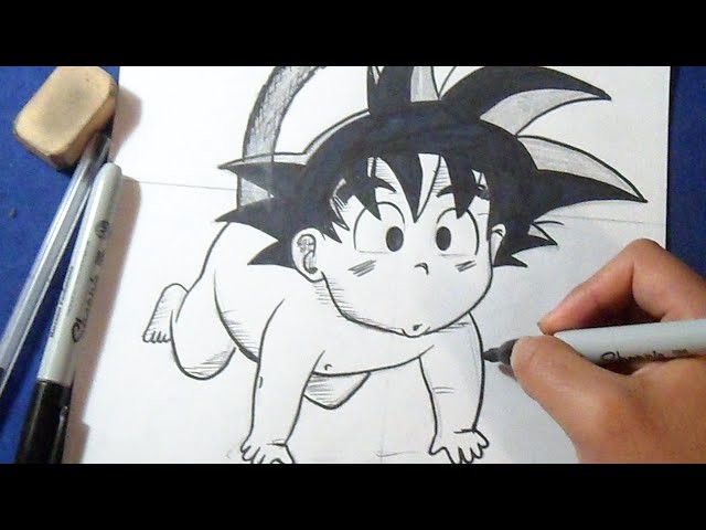 Cómo Dibujar A Goku Bebé Dragon Ball Z How To Draw Goku Baby