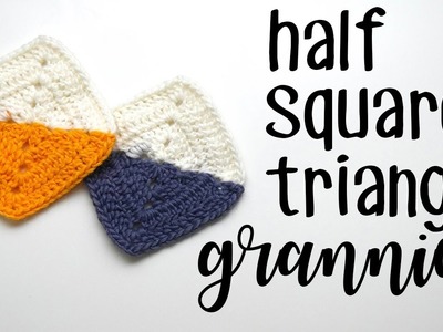 Crochet Half Square Triangle Granny Square Left Handed
