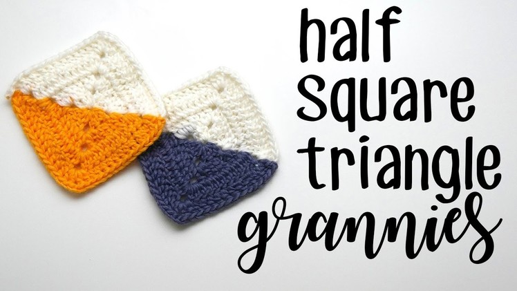 Crochet Half Square Triangle Granny Square Left Handed