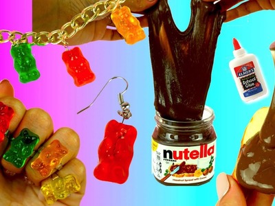 DIY Gummy Bear Jewelry & Viral Nutella Slime with No Borax - Easy DIYs for Kids