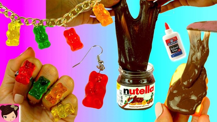 DIY Gummy Bear Jewelry & Viral Nutella Slime with No Borax - Easy DIYs for Kids