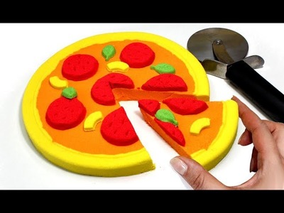 DIY Kinetic Sand Pizza How to Make Kinetic Sand Food Videos for Kids