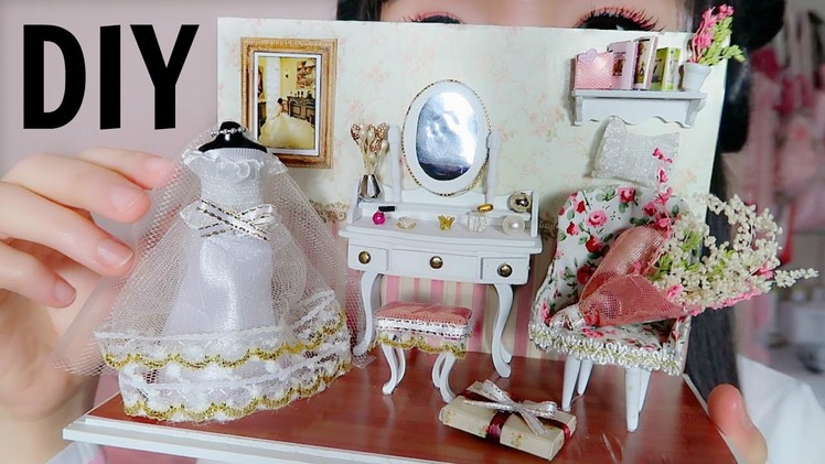 DIY Miniature Wedding Bride Dressing Room