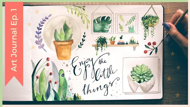 Easy Watercolor Plants | Watercolor Sketchbook Painting Ideas | Art Journal Thursday Ep. 1