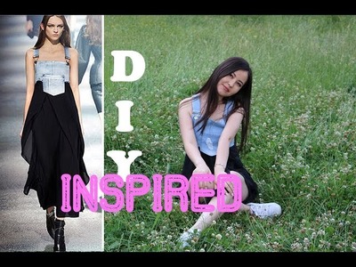 From Old jeans & skirt to Runway Dress - DIY  [EP 6 ]
