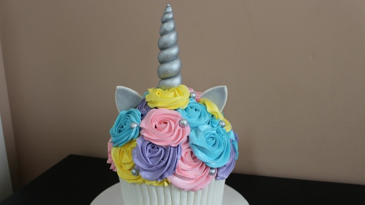 Giant Unicorn Rainbow Cupcake Smash Cake