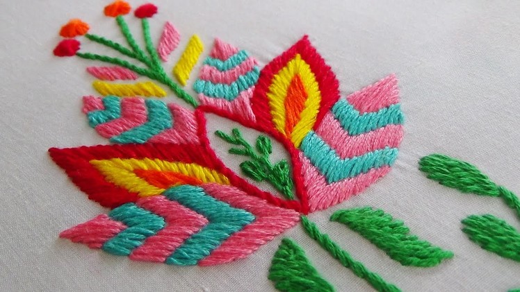 Hand Embroidery: Phulkari Stitch Variation