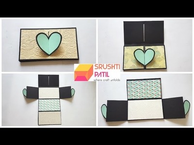 Heart lock accordion card Tutorial by Srushti Patil