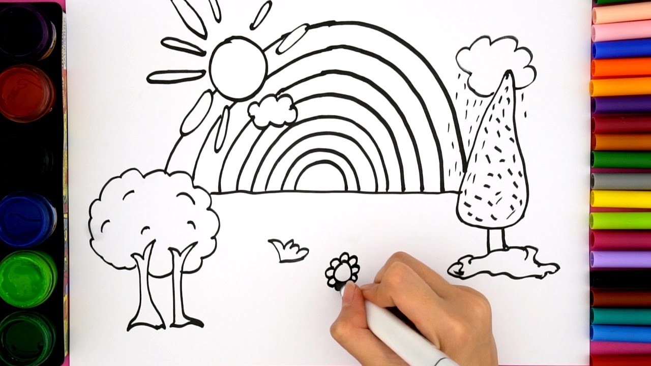 How To Draw A Rainbow For Kids - Coloring Pages For Kids