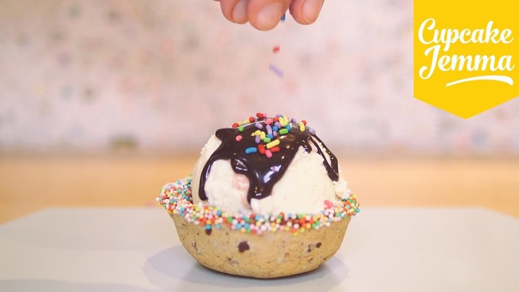 Ice Cream Cookie Bowls and The Best Fudge Sauce! | Cupcake Jemma